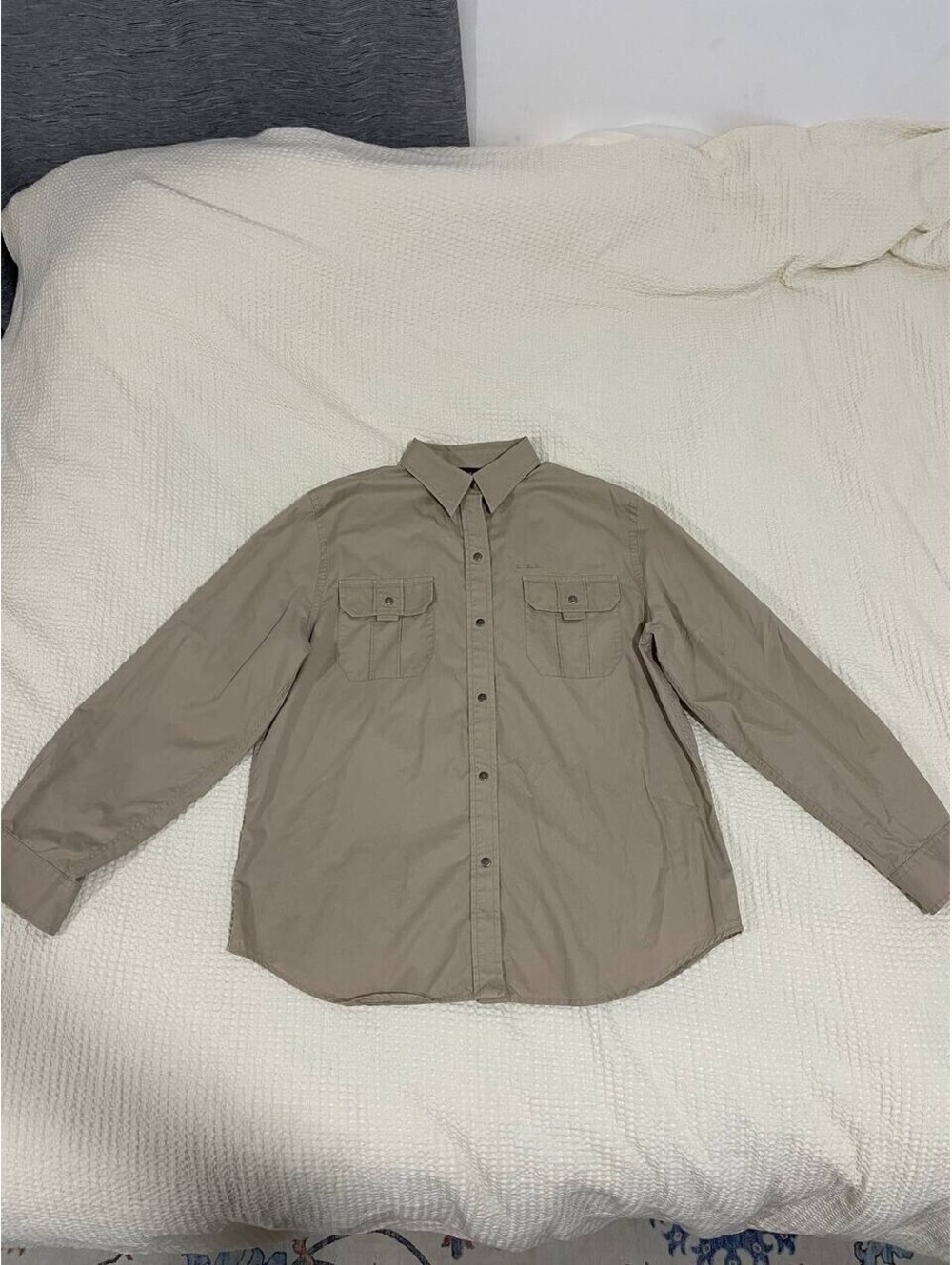 Lauren Ralph Lauren Men's Shirt Blake Button Down Brown 100% Cotton Pre-Owned